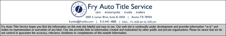 Fry Auto Title Services Austin Texas